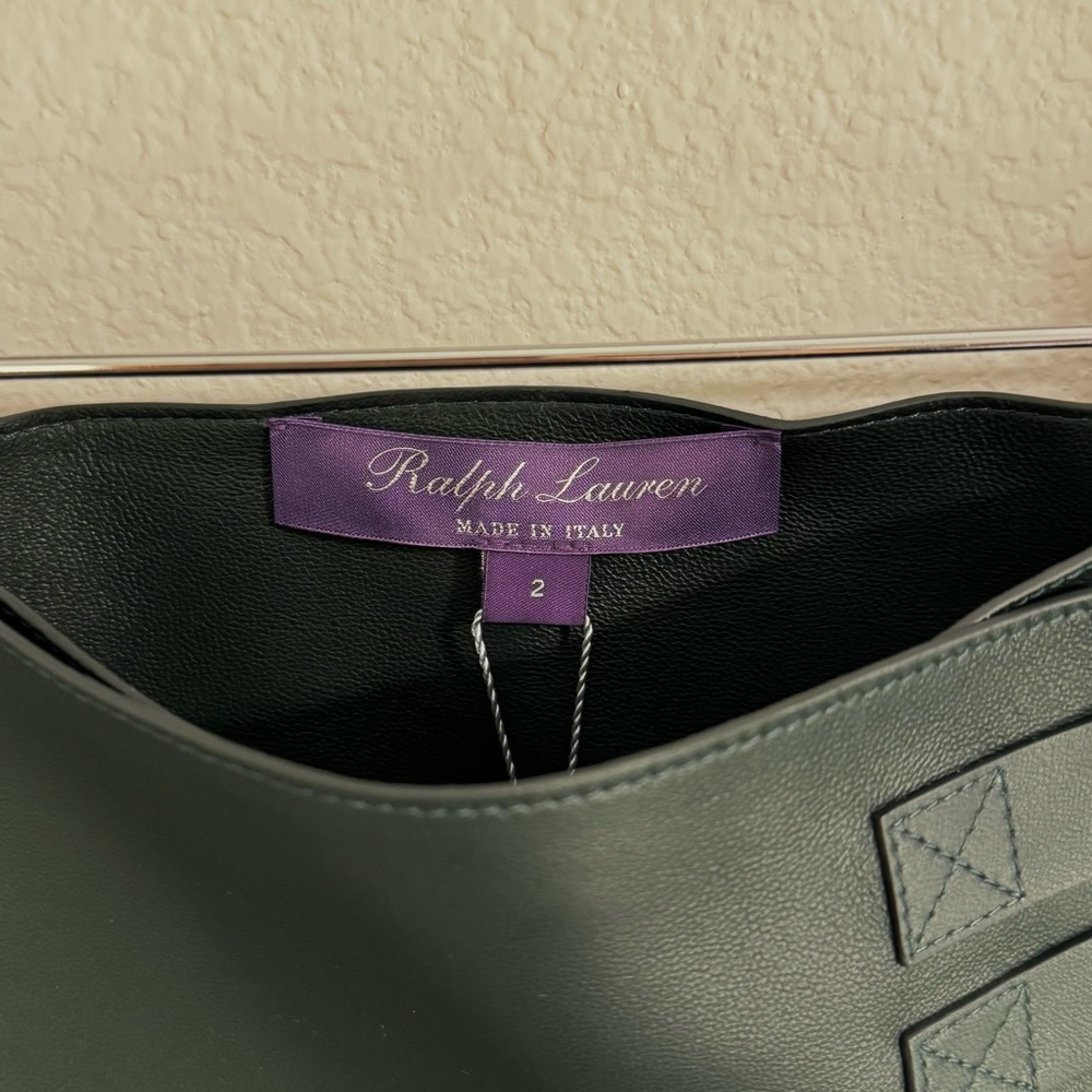 Ralph Lauren Collection Kyler Lambskin Miniskirt - Picture 5 of 14